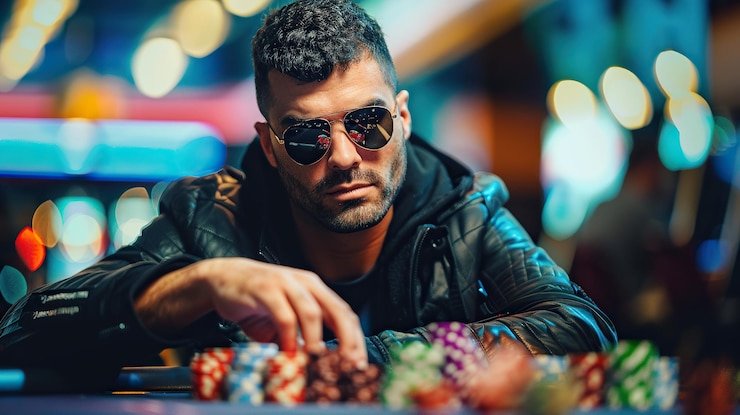 Antarmuka omtogel menampilkan studio kasino dealer langsung dengan kualitas HD